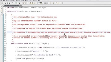 STRINGBUFFER APPEND METHOD IN JAVA DEMO