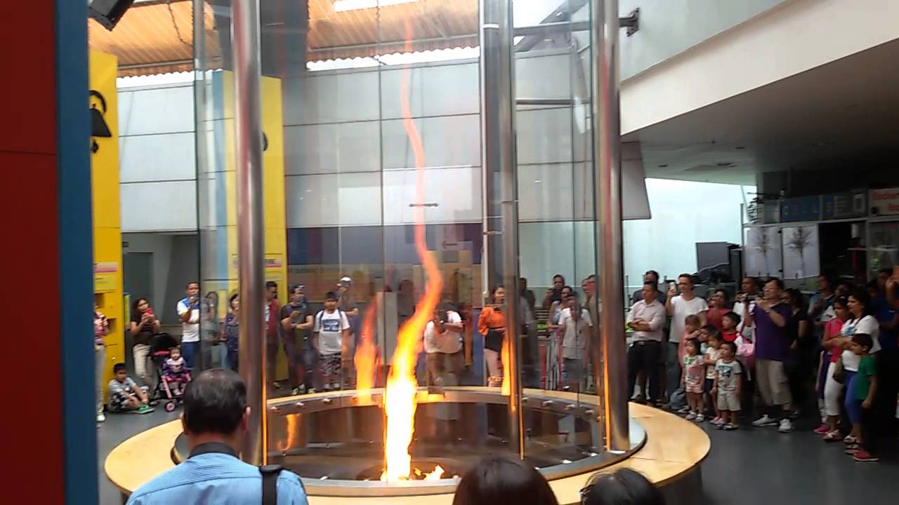 fire tornado in science centre. - YouTube
