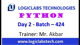 Python (Day 2) (Batch  - 424)