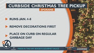 Curbside Christmas tree pickup available in Spokane