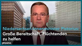 Boris Pistorius (SPD, Innenminister Niedersachsen) zur Aufnahme von Flüchtenden aus der Ukraine