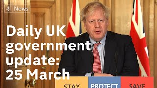 UK gov coronavirus update: Johnson promises to ramp up testing - 25th March
