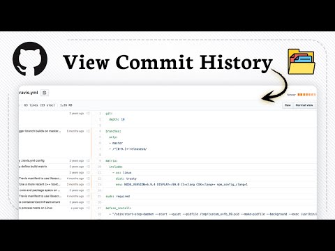 How to check a files commit history on GitHub