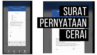 Surat Pernyataan Cerai versi HP