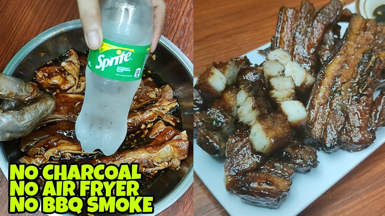 TRENDING WAY PAANO MAGLUTO NG BARBECUE LIEMPO NO ULING NO AIR FRYER