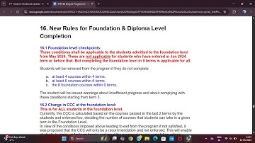 No.of Terms & CGPA required to Enter in Diploma & Degree level
