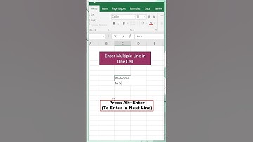 Enter Multiple Lines in One Cell👍| #46 Excel Trick | #shorts #youtubeshorts #exceltutorial