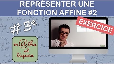EXERCICE : Représenter une fonction affine (coefficients) - Troisième