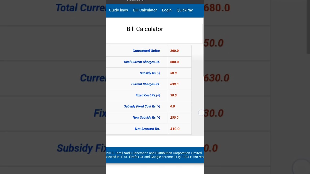 How to calculate tangedco bill calculator