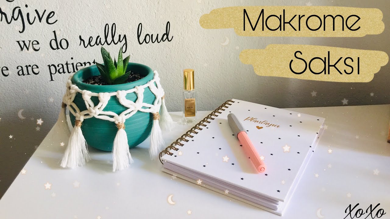 MAKROME SAKSI 🌵// MACRAME POT