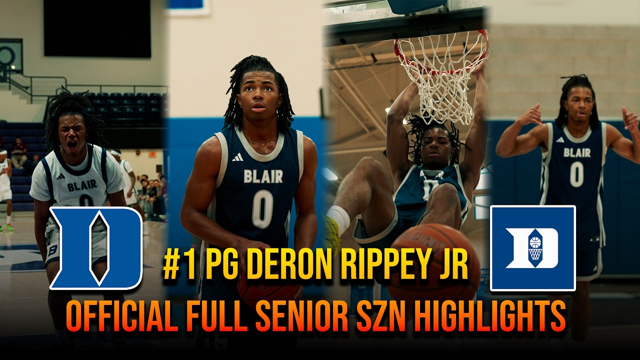 #1 PG Duke Commit Deron Rippey Jr Official SR SZN Highlight Tape ‼️🗽 ...