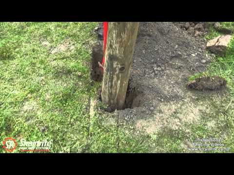 Strainrite | How to erect a fence post using the Post Hole Rammer and Fencing Spade
