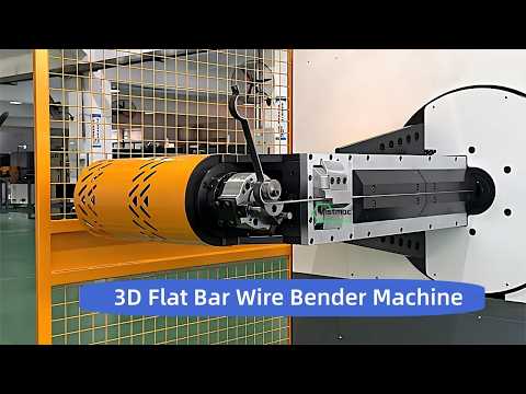 Automatic 3D CNC Flat Bar Bending Machine | 30mm Capacity | High Precision #wireforming #wirebender