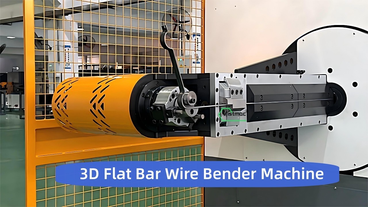 Automatic 3D CNC Flat Bar Bending Machine | 30mm Capacity | High Precision #wireforming #wirebender