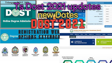 Ts Dost 2021 New dates //Ts dost registration//and web options extended dates 2021 rithish official
