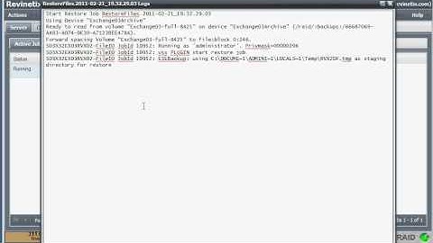 Revinetix - Exchange 2003 ESE Backup and Database Restore