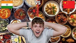 Indian Food VS Chinese Food • MukBang