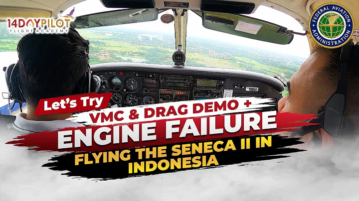 MULTI ENGINE Engine Failure & VMC Demo in Seneca II |  INDONESIA SKY + ATC