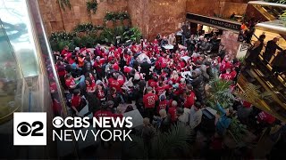 Nearly 100 protesters calling for release of Mahmoud Khalil arrested at Trump Tower