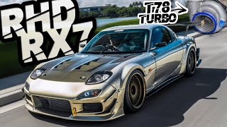 Widebody RX7 T78 Turbo + HKS Dogbox | OS88 Sequential Soarer | RHD Turbo FC RX7 (JDM LEGENDS)