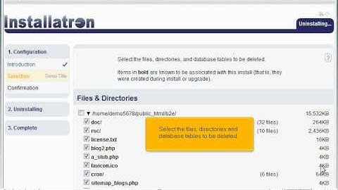 How to uninstall applications from Installatron - Installatron Tutorials