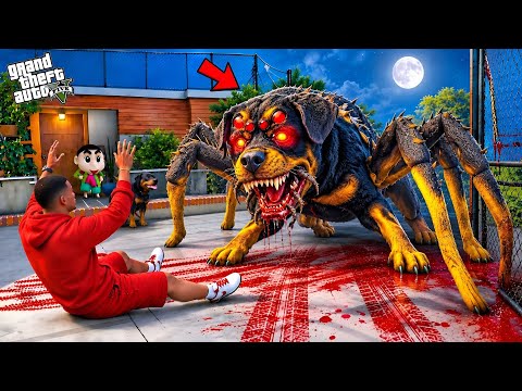 Franklin & Shinchan Found Evil Chop 😱👻 | GTA 5