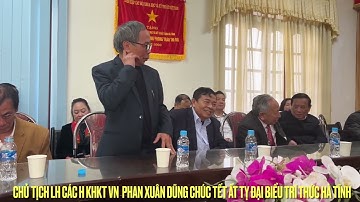 Chủ tịch Liên hiệp các Hội Khoa học và Kỹ thuật Việt Nam chúc Tết Ất Tỵ đại biểu trí thức Hà Tĩnh
