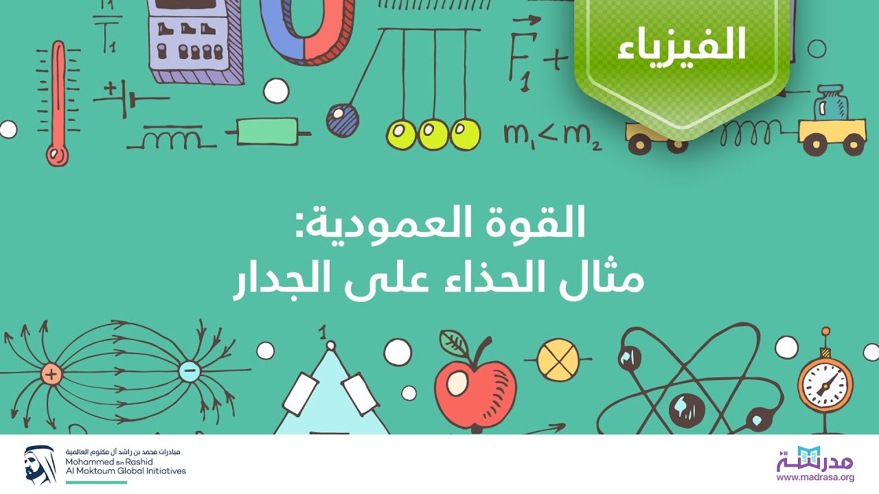 القوة العمودية: مثال الحذاء على الجدار | الفيزياء | القوى وقوانين نيوتن للحركة