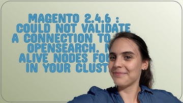 Magento: Magento 2.4.6 : Could not validate a connection to the OpenSearch. No alive nodes found ...