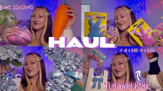 ASMR Spring &amp; Easter Decor &amp; Triggers Haul 🪺🥕🐇 Walmart Giant Squishy, Peeps Lipbalm, Bunnies &amp; more!