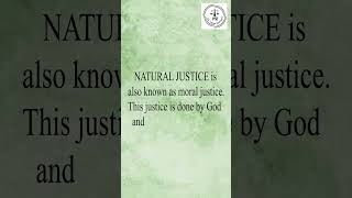 Meaning of the term Natural Justice | Adv Melisa Rodrigues