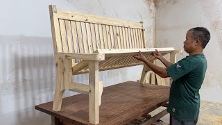 Smart Woodworking Projects // Space Saving Folding Bench Design For Your Home // DiY