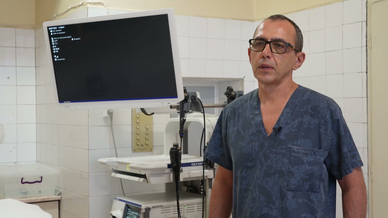 Д-р Дамян Арабаджиев - специалист по пулмология в Университетската болница Стара Загора - бронхоскоп