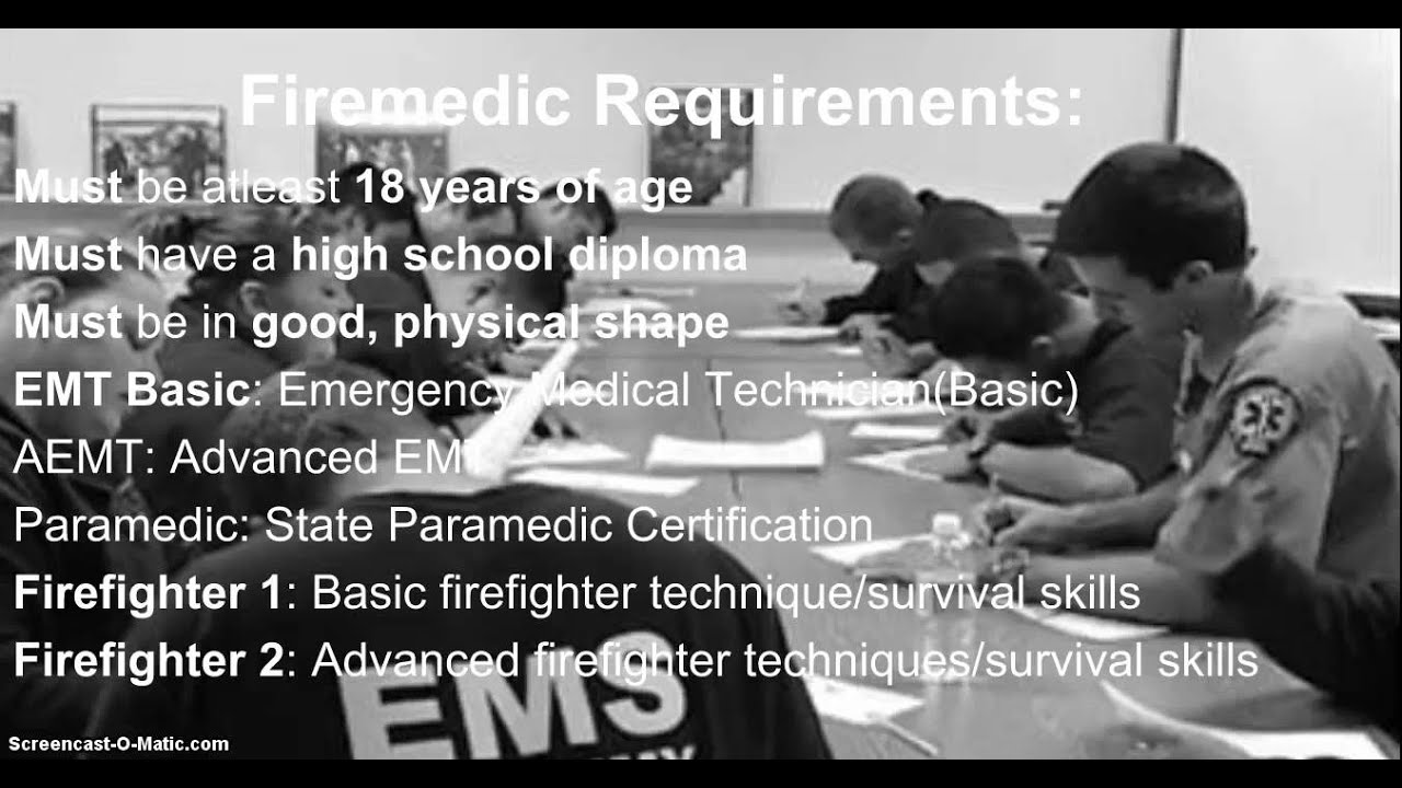 How to Become a FIREMEDIC