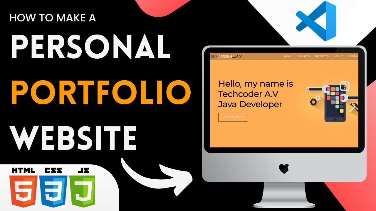 How To Make A Portfolio Website Using HTML, CSS, JS | Part-5 - YouTube