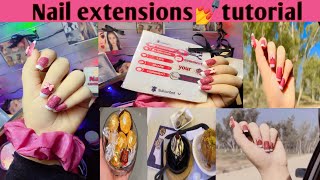 How to easy step by step nail tutorial for beginners/nail pink art#naildesigns#nailart#diynails#vlog