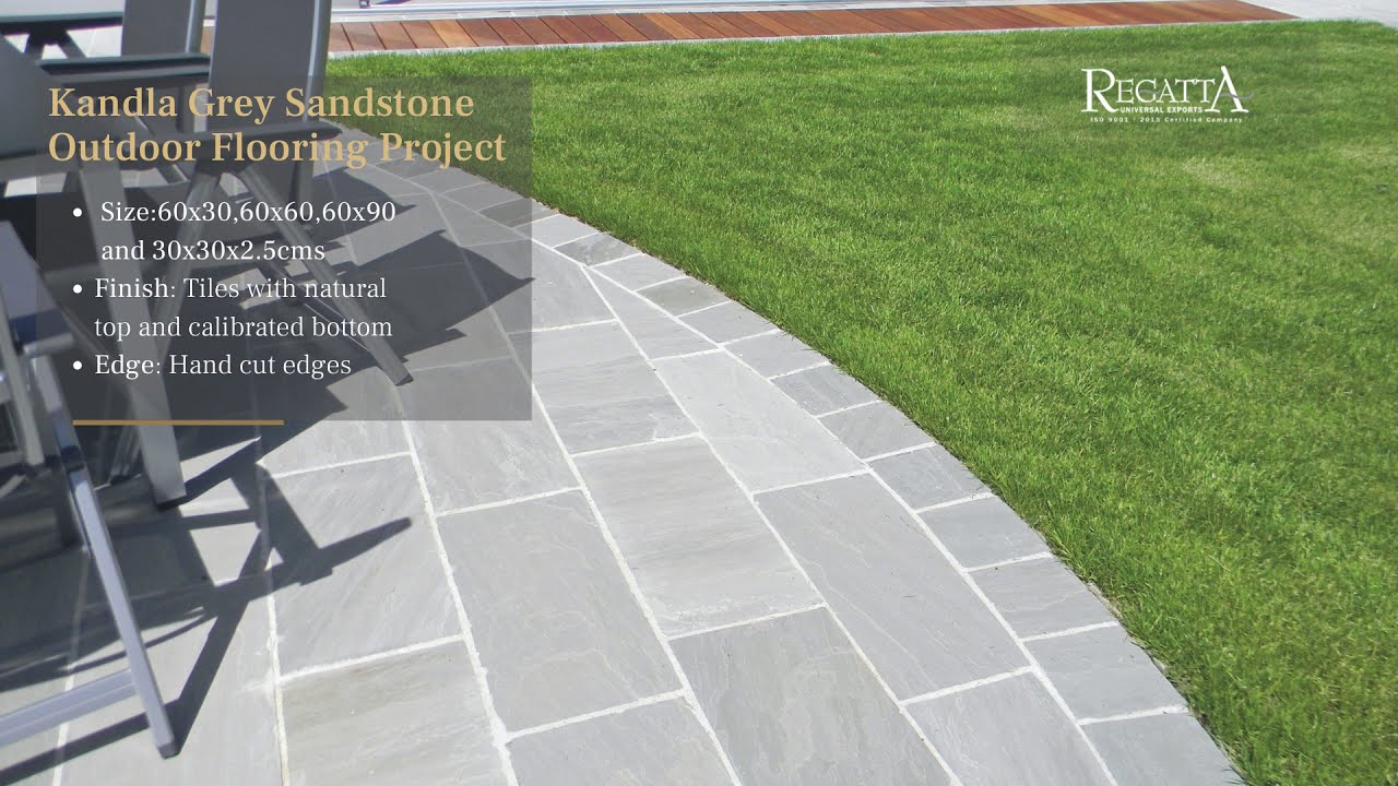 Kandla Grey Sandstone Flooring Project by Regatta Universal Exports