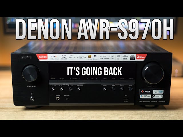 Denon AVR-S970H 90W 7 Ch Bluetooth Capable HDR Compatible with HEOS and  Dolby Atmos 8K Ultra HD AV Home Theater Receiver Black AVRS970H - Best Buy