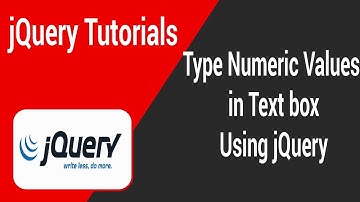 Type Numeric Values in Text box Using jQuery in Tamil