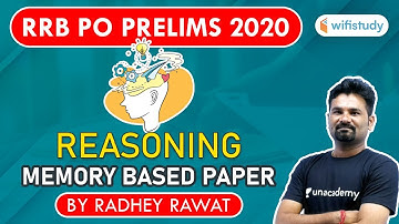 IBPS RRB PO 2020 (Prelims) | Reasoning Memory Based Paper by Radhey Rawat