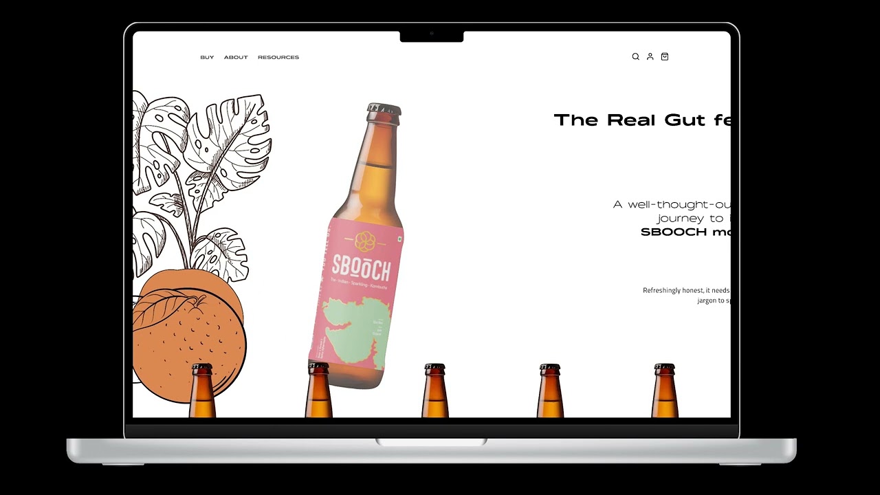 Fruit beer bottle animation UI/UX figma