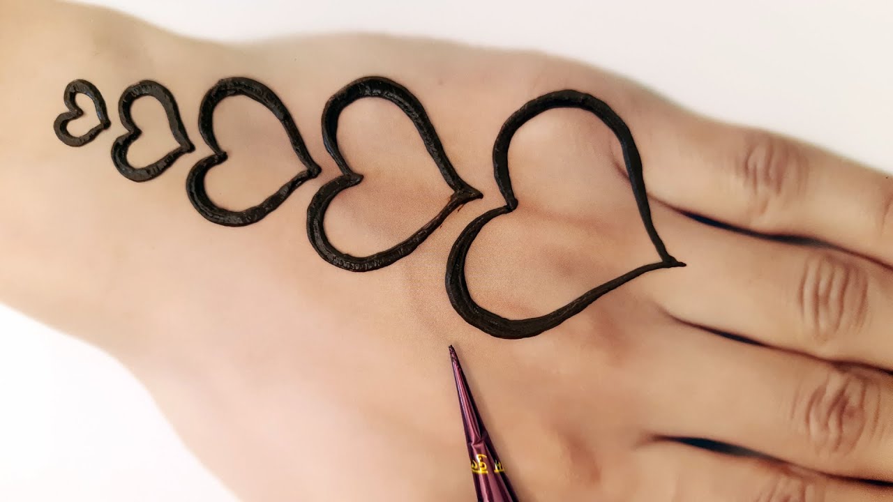 Ring Finger Mehndi Designs Simple | New Heart Shape Finger Henna Design ...