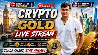 LIVE BITCOIN AND GOLD ANALYSIS | NYC STREAM | TRADING | DAY 12 | MAY 18 | TRADINGROCKET
