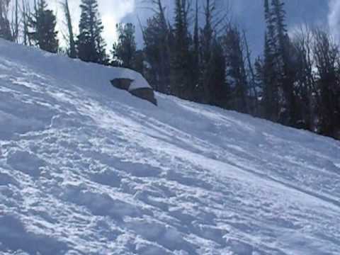 mono ski cliff hucking and racing