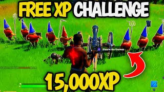 Fortnite: FREE 15,000k XP Challenge | Disarm Gnomes and Teddy Bears Location - Fortnite xp Glitch