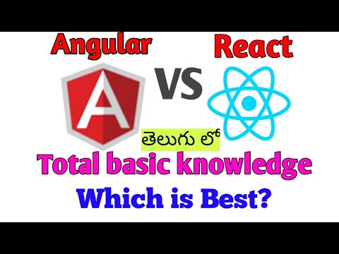 what is angular and react in telugu//tech krishna//angular//react