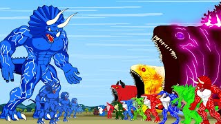 Rescue Baby DINOSAUR TRICERATOPS  From BLOOP, GODZILLA: Who Will Win?| Godzilla Cartoon Compilation