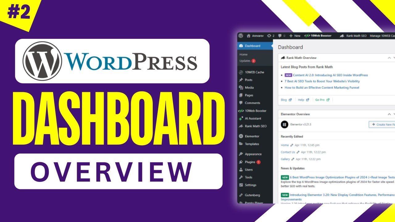 How to Use WordPress Dashboard (2025) | Beginner Tutorial Series | #2 ...