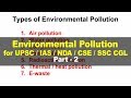 Environmental Pollution - Environment and Ecology for UPSC IAS Part 2