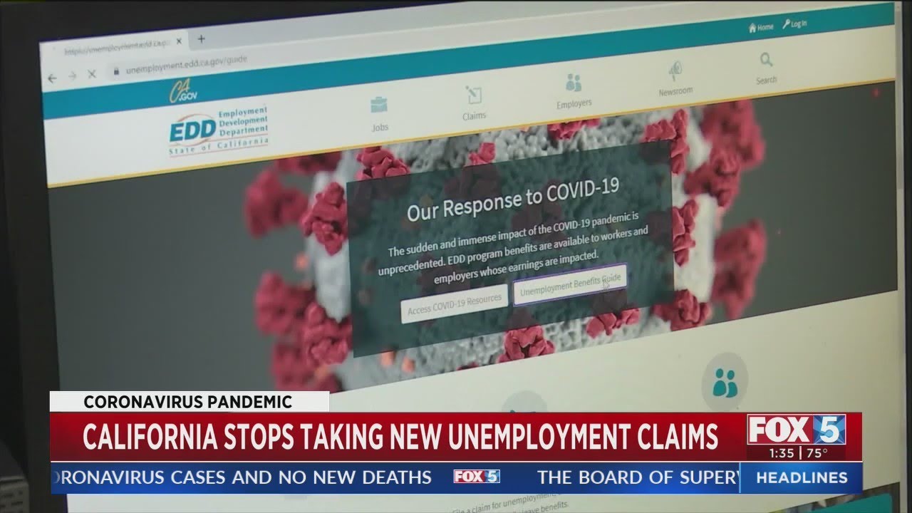 California Stops Taking New Unemployment Claims - YouTube